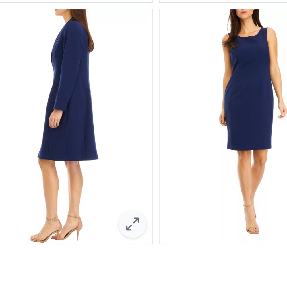 Elegant Blue Jacket Dress